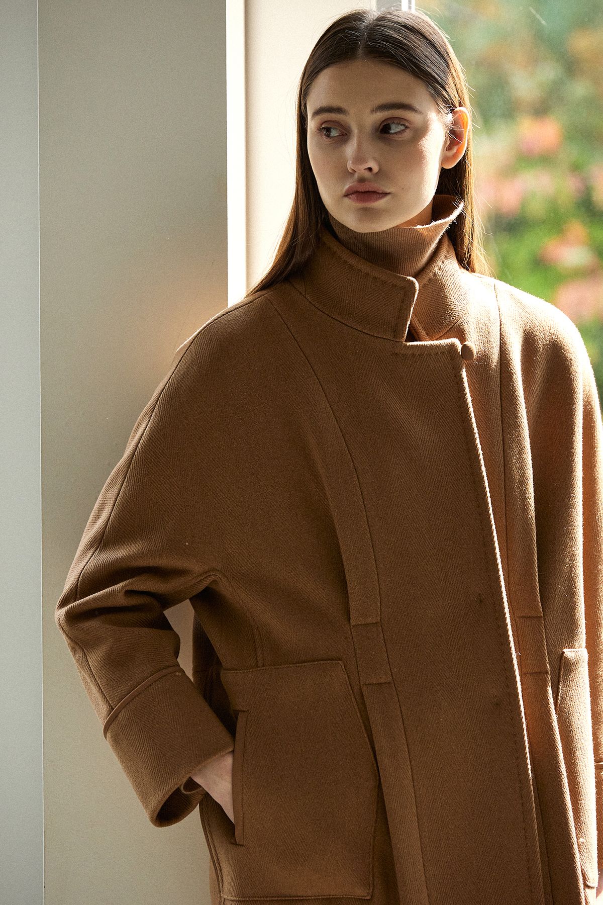 라펠 소로브(LAFELSORTOF) 울 블렌드 헤링본 더블 코트