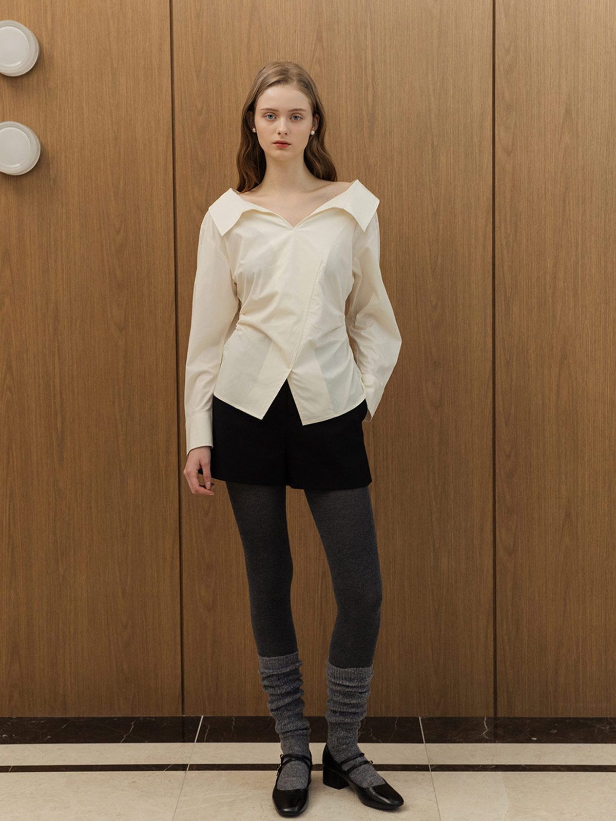 로트르드민(LAUTREDE MIN) Lautre Amanda White Off - shirts