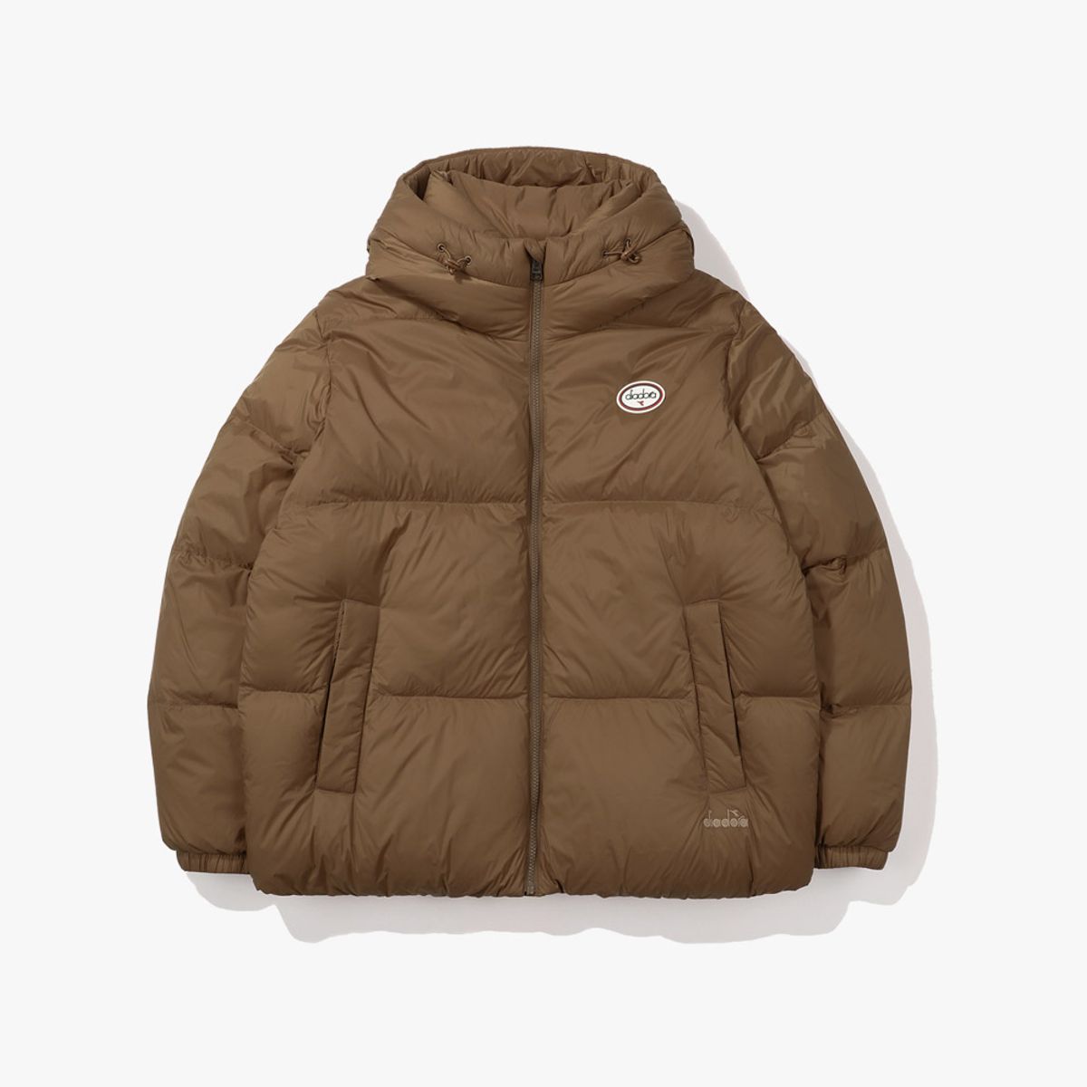 디아도라(diadora) 베라피우마 후드 푸퍼 패딩 자켓 BROWN