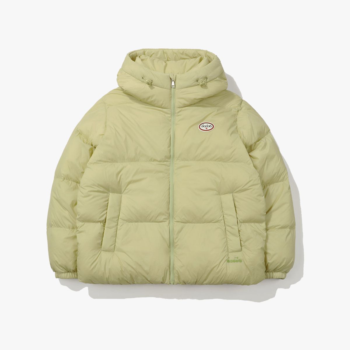 디아도라(diadora) 베라피우마 후드 푸퍼 패딩 자켓 LIME
