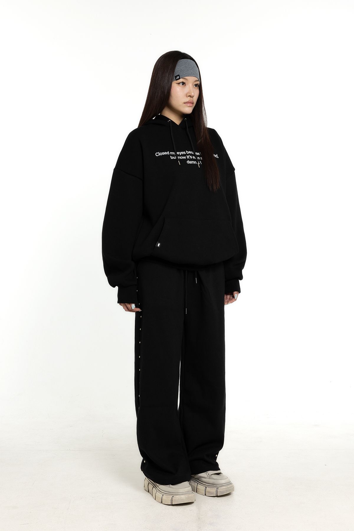위드노쇼어(WITHNOSHORE) nightmare hoodie -black