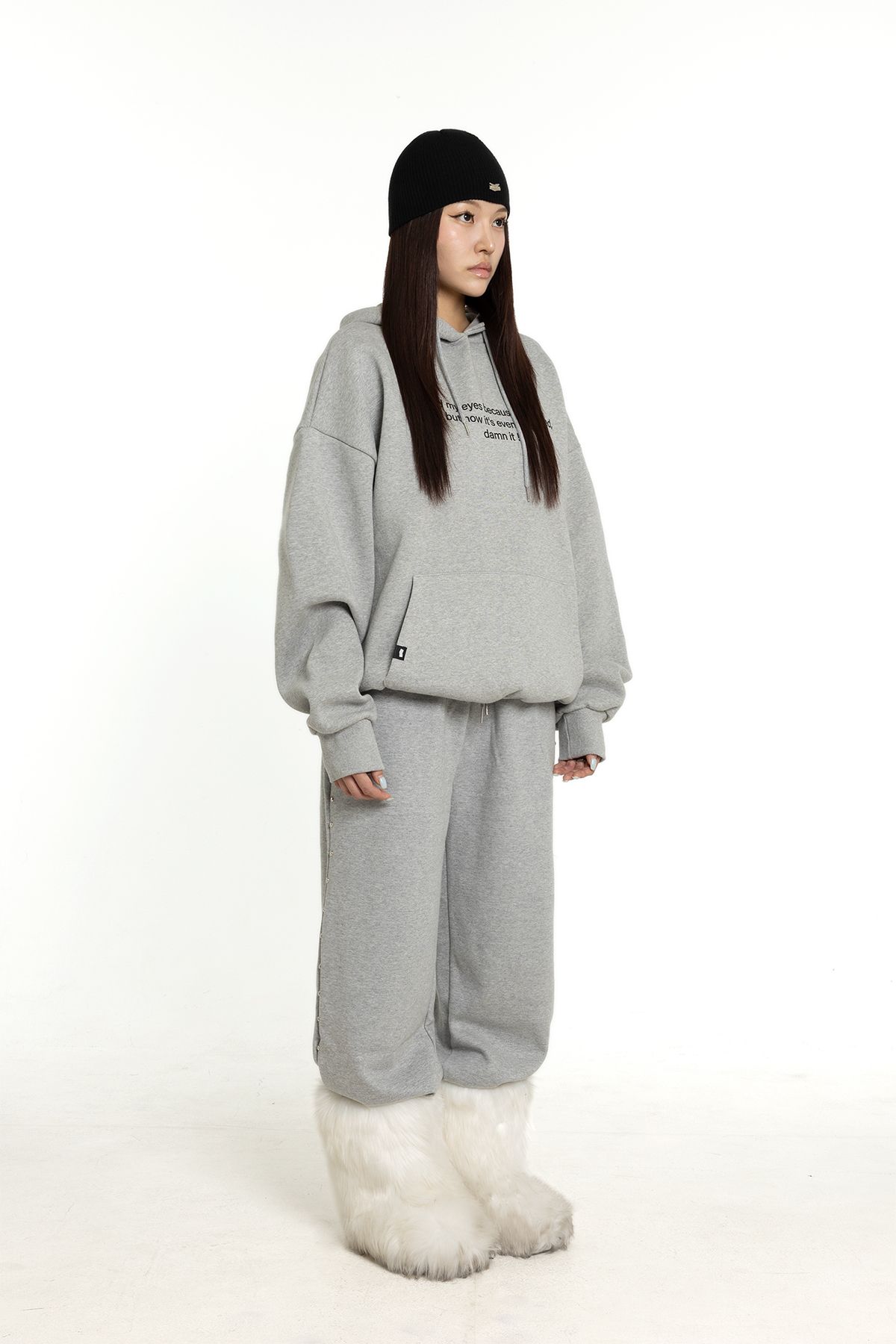 위드노쇼어(WITHNOSHORE) nightmare hoodie - gray