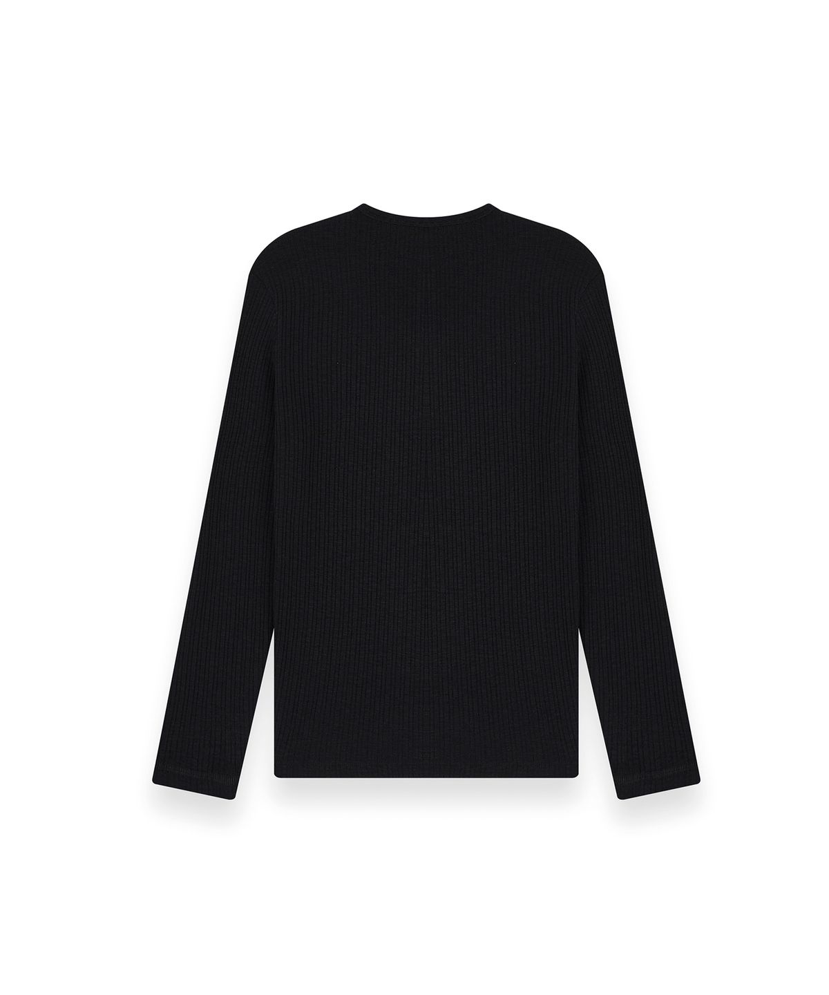 알포(R-4) R-0036 / R4-SIGNATURE HENLEY NECK LONGSLEEVE(BLACK)