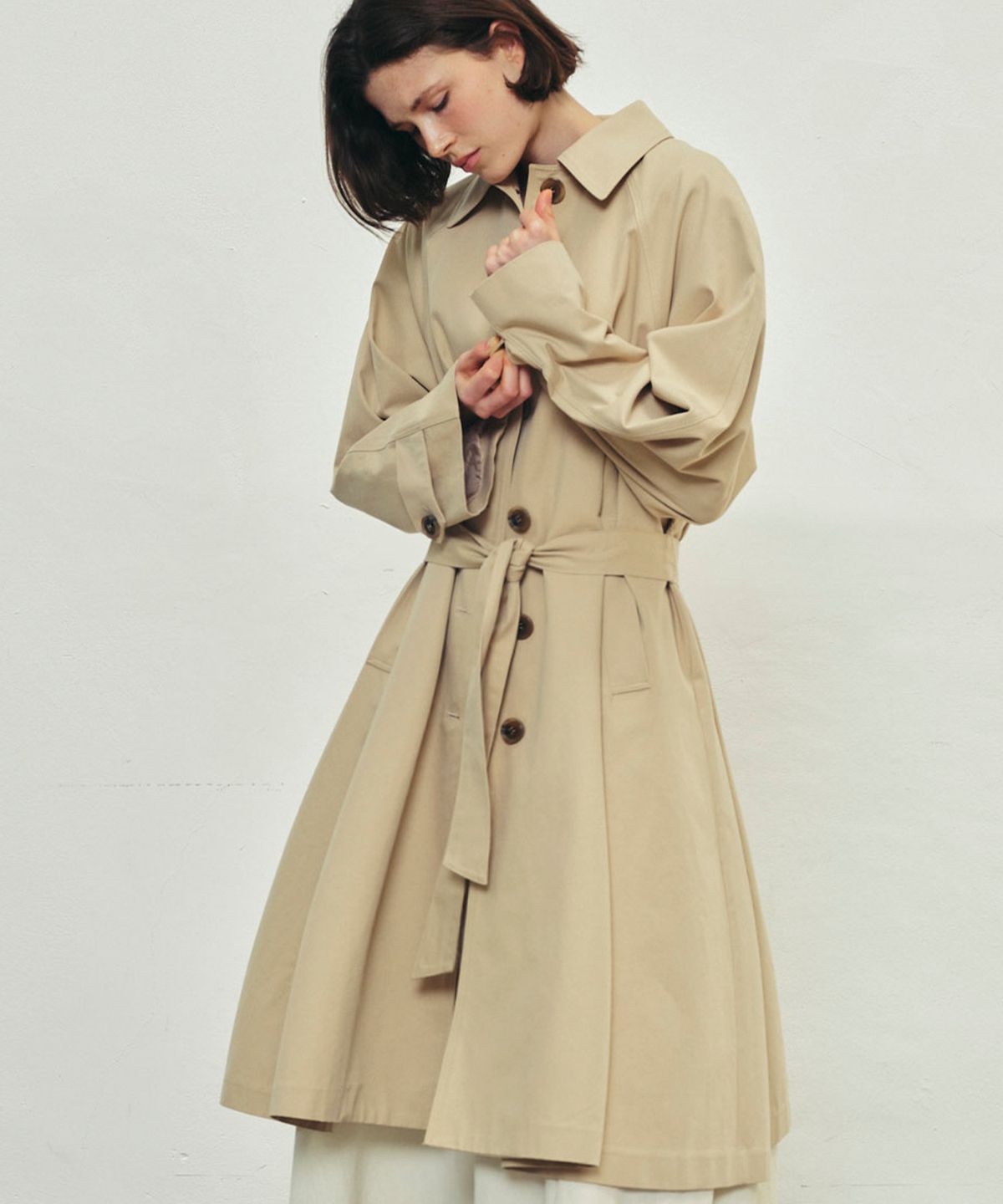쏘이르(SO IR) (2COLOR)A LINE TRENCH COAT