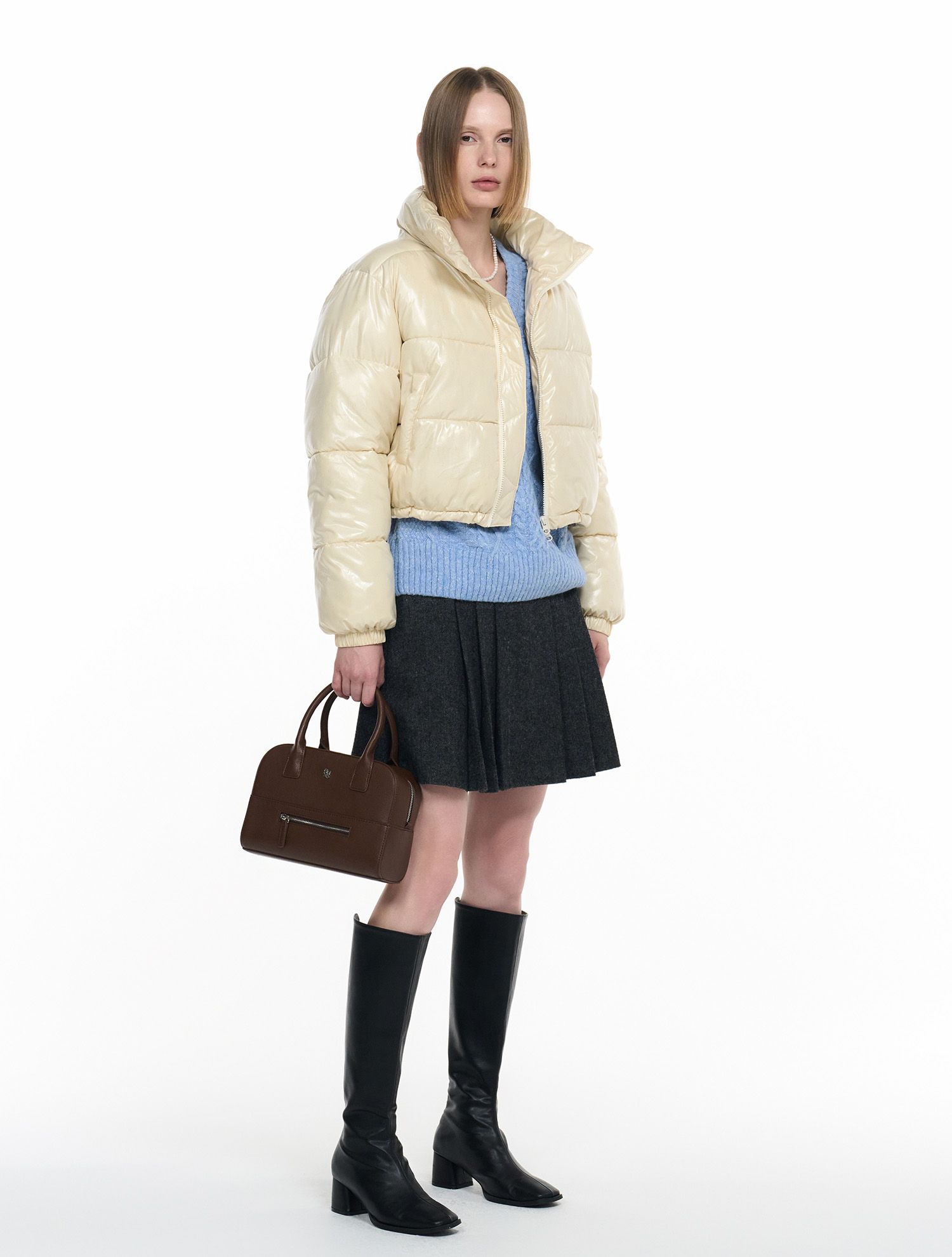 ☆☆GENERAL IDEA☆☆ WOMAN glossy short puffer [BLACK] / WBD MUSINSA | GENERAL IDEA Glossy Short Puffer [4col] / WBD4L07509