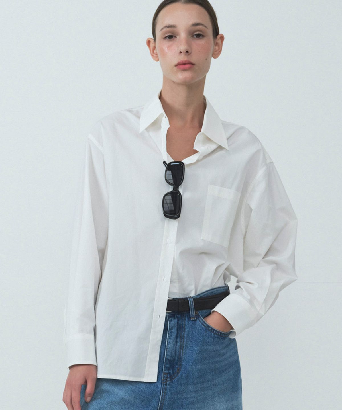 쏘이르(SO IR) (2COLOR)LOOSE FIT COTTON SHIRT