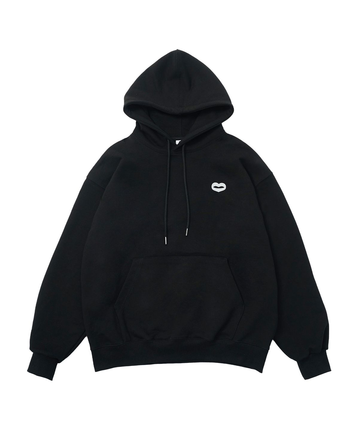 미헤브(MIHEV) [UNISEX] 클래식 스몰 심볼 후드 블랙