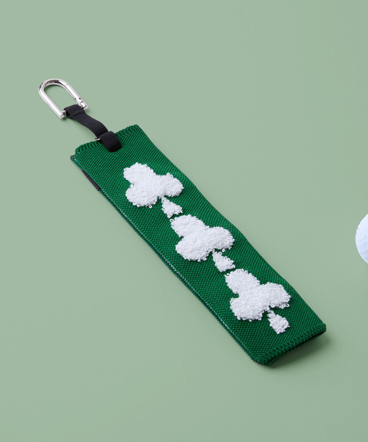 앤드 골프(AND GOLF) Pleats Ball Towel Terry Clover Green