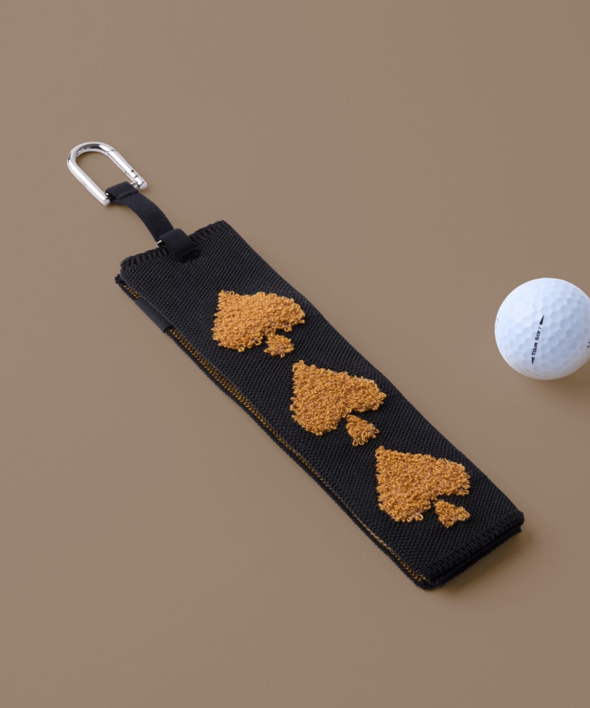 앤드 골프(AND GOLF) Pleats Ball Towel Terry Spade Gold