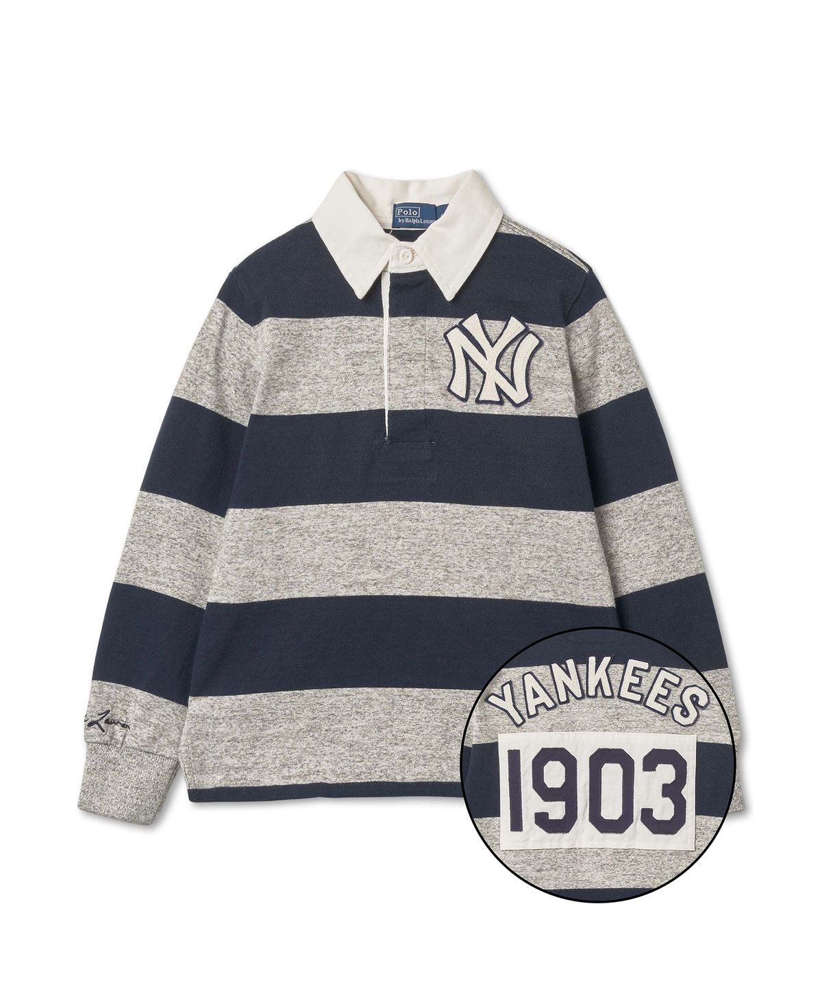 폴로 랄프 로렌 칠드런(POLO RALPH LAUREN CHILDREN) 폴로 랄프 로렌 양키스 럭비 셔츠-네이비410