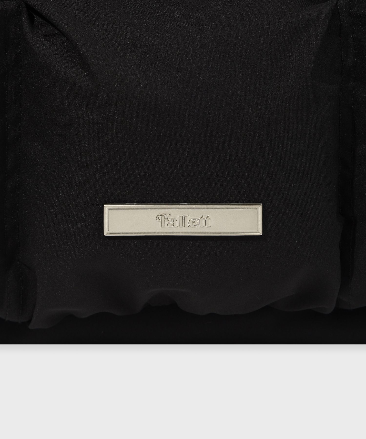 MUSINSA | FALLETT Flower Keyring Padded Bag Black