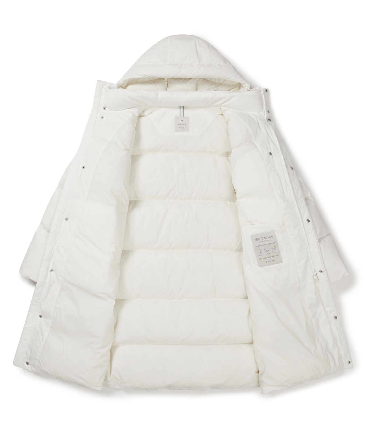 스노우피크 어패럴(SNOWPEAK APPAREL) 퀼팅 롱 다운 자켓 (S24WUFDJ08) Off White