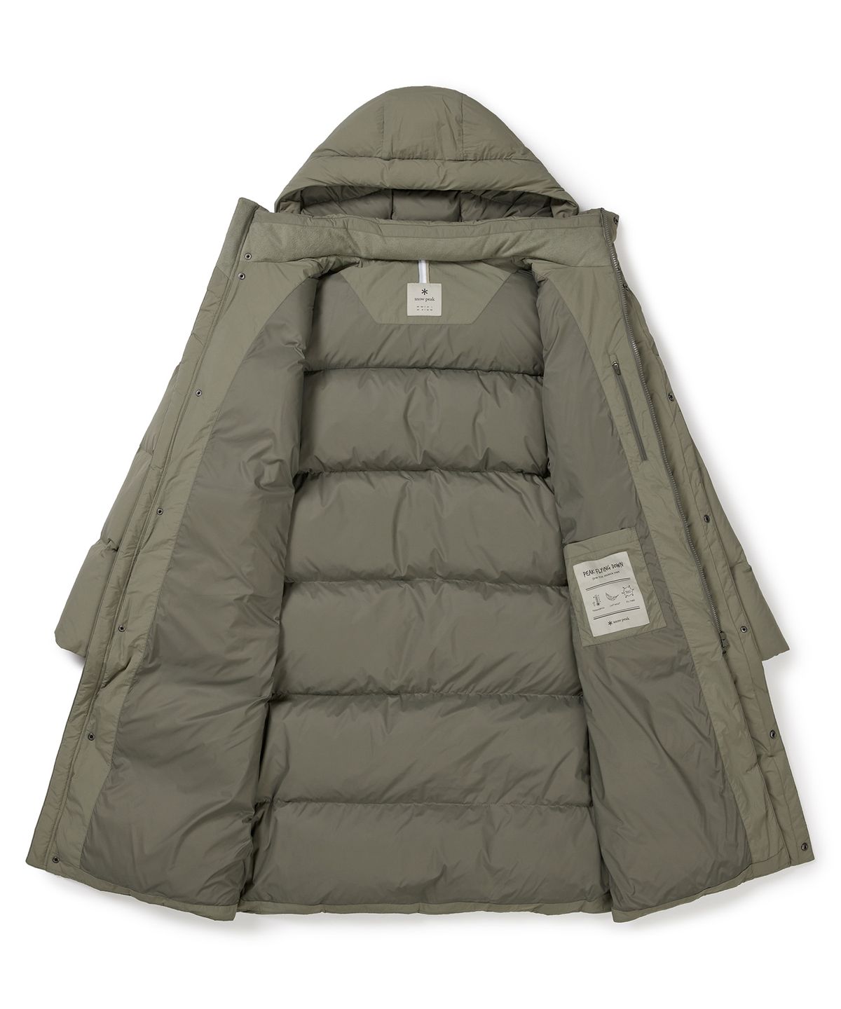 스노우피크 어패럴(SNOWPEAK APPAREL) 퀼팅 롱 다운 자켓 (S24WUFDJ08) Olive