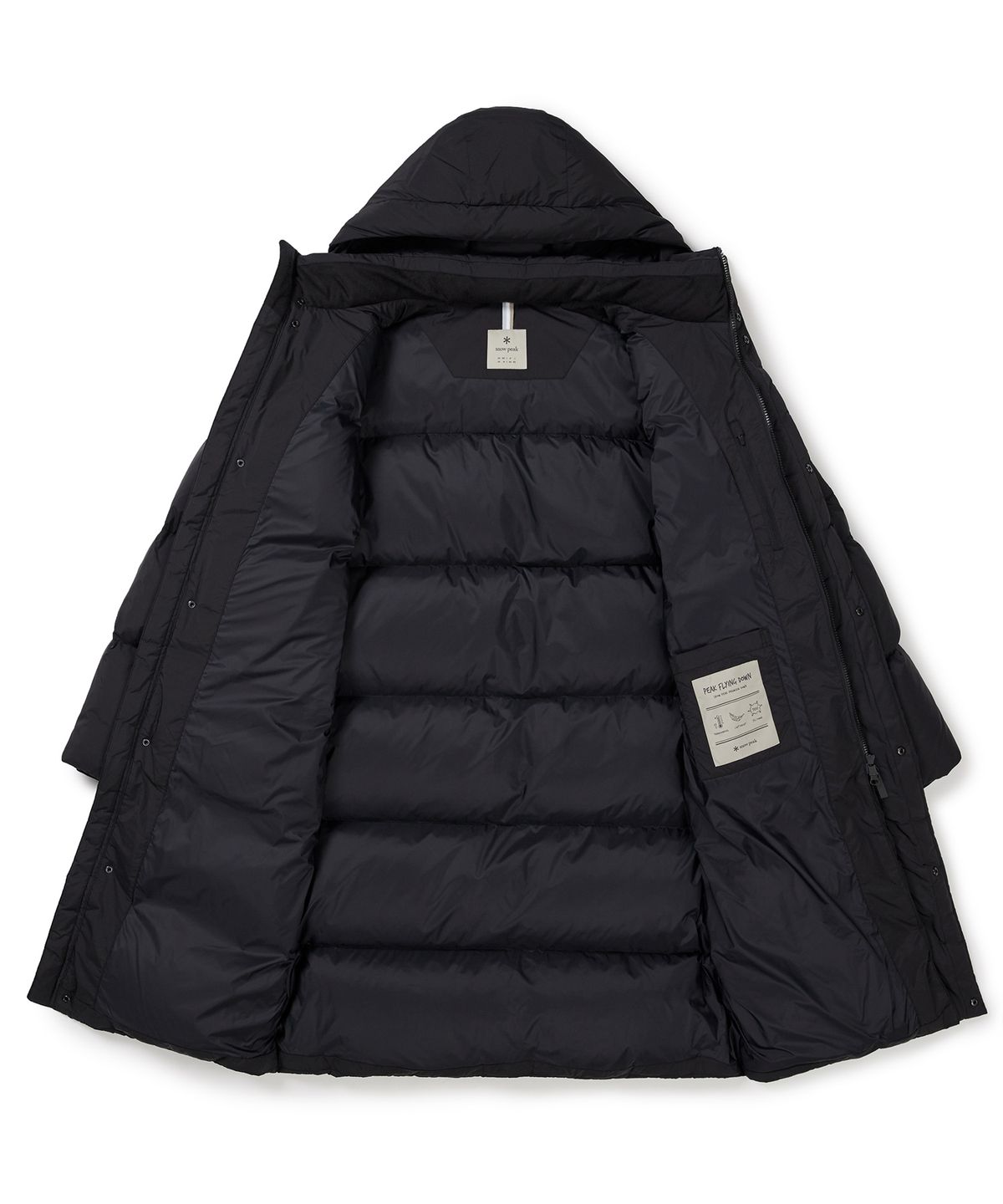스노우피크 어패럴(SNOWPEAK APPAREL) 퀼팅 롱 다운 자켓 (S24WUFDJ08) Black