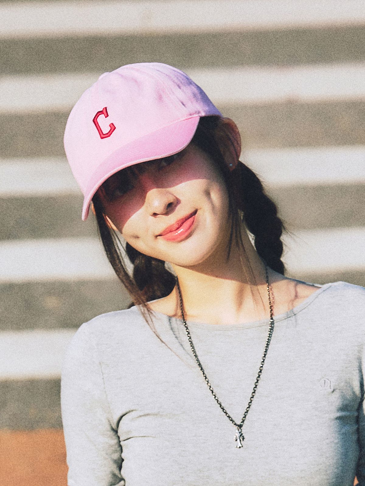 엠엘비(MLB) 베이직 워싱 언스트럭쳐 볼캡 CLE (Mg.Pink)