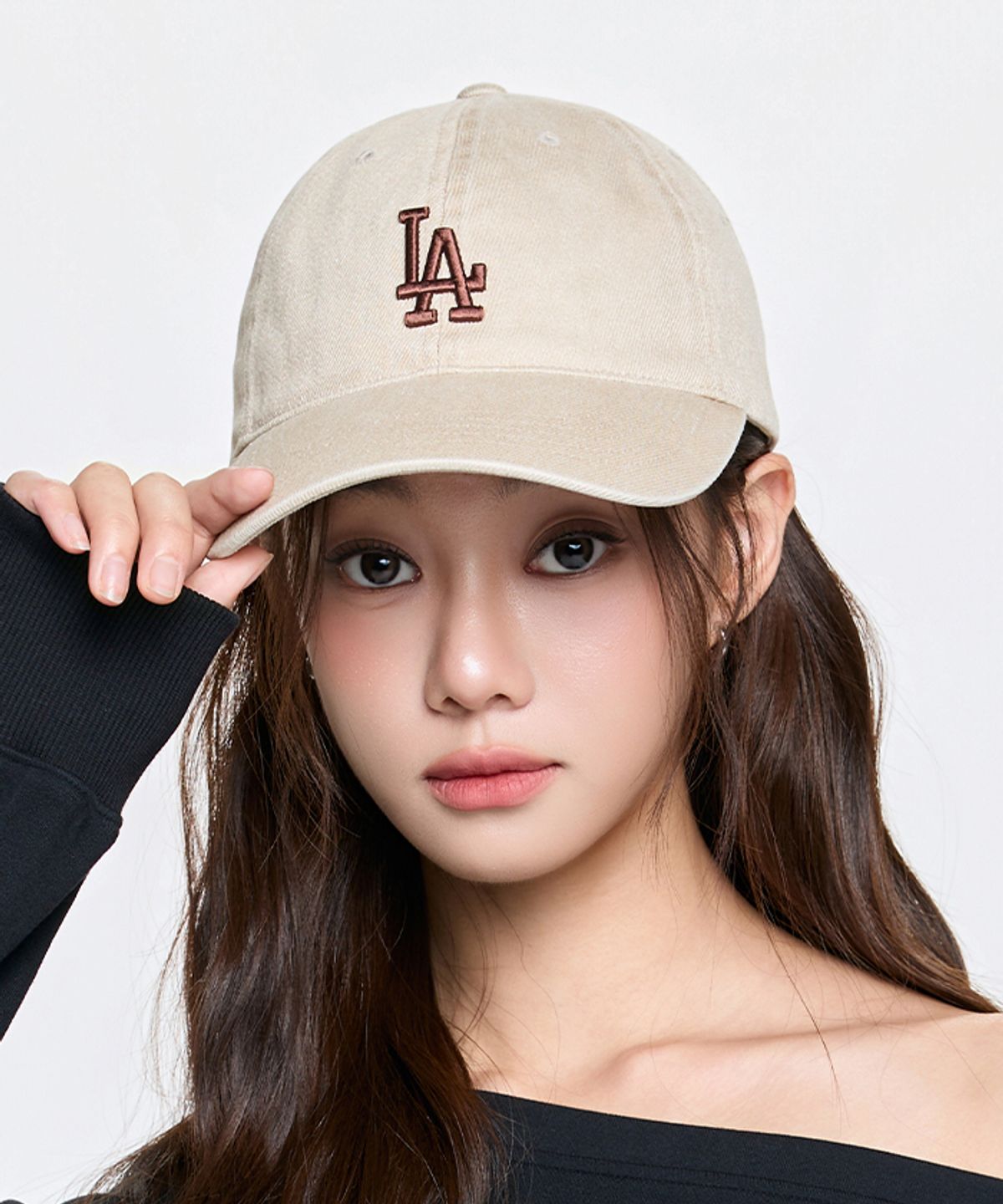 엠엘비(MLB) 베이직 워싱 언스트럭쳐 볼캡 LA (L.Beige)