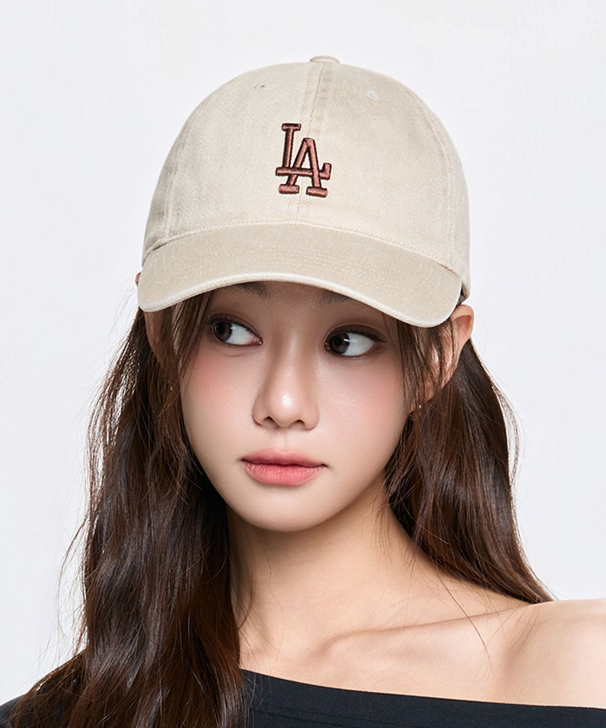 엠엘비(MLB) 베이직 워싱 언스트럭쳐 볼캡 LA (L.Beige)