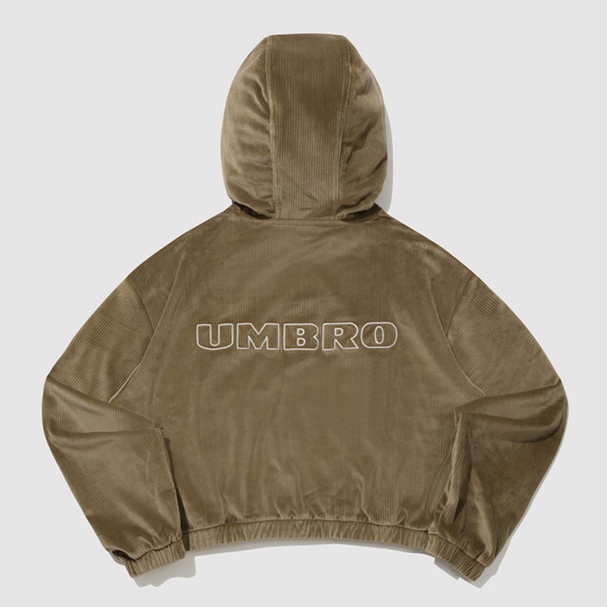 엄브로(UMBRO) 코듀로이 스판 기모 후드 집업 브라운(UP423CFTN7)