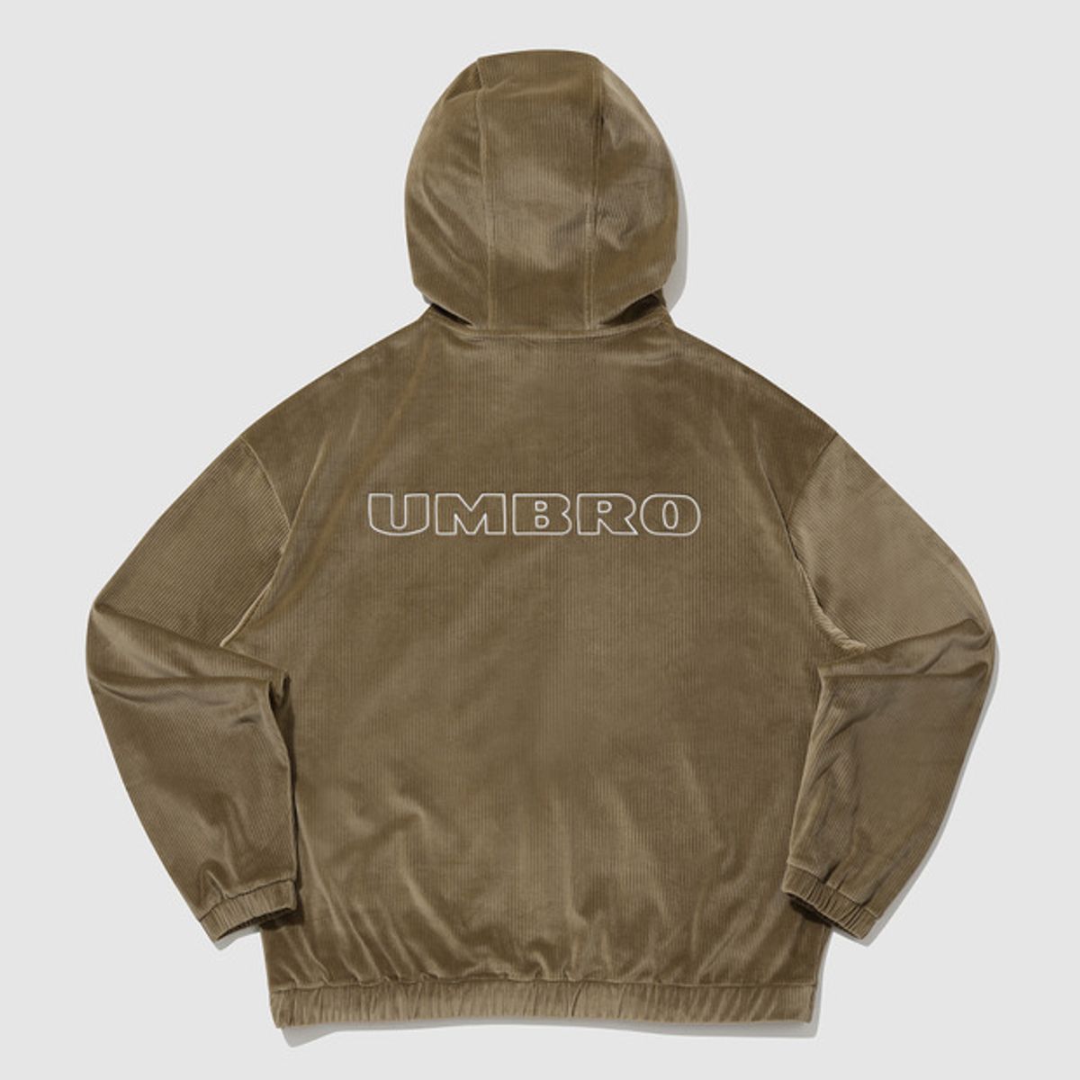 엄브로(UMBRO) 코듀로이 스판 기모 후드 집업 브라운(UP423CFTN7)