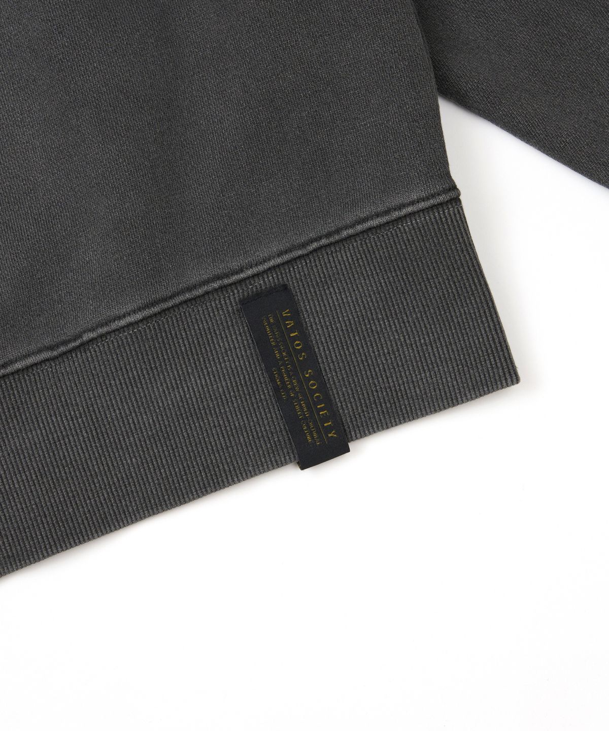 스티그마(STIGMA) Applique STGM Pigment Washed Oversized Zip-up Hoodie Charcoal