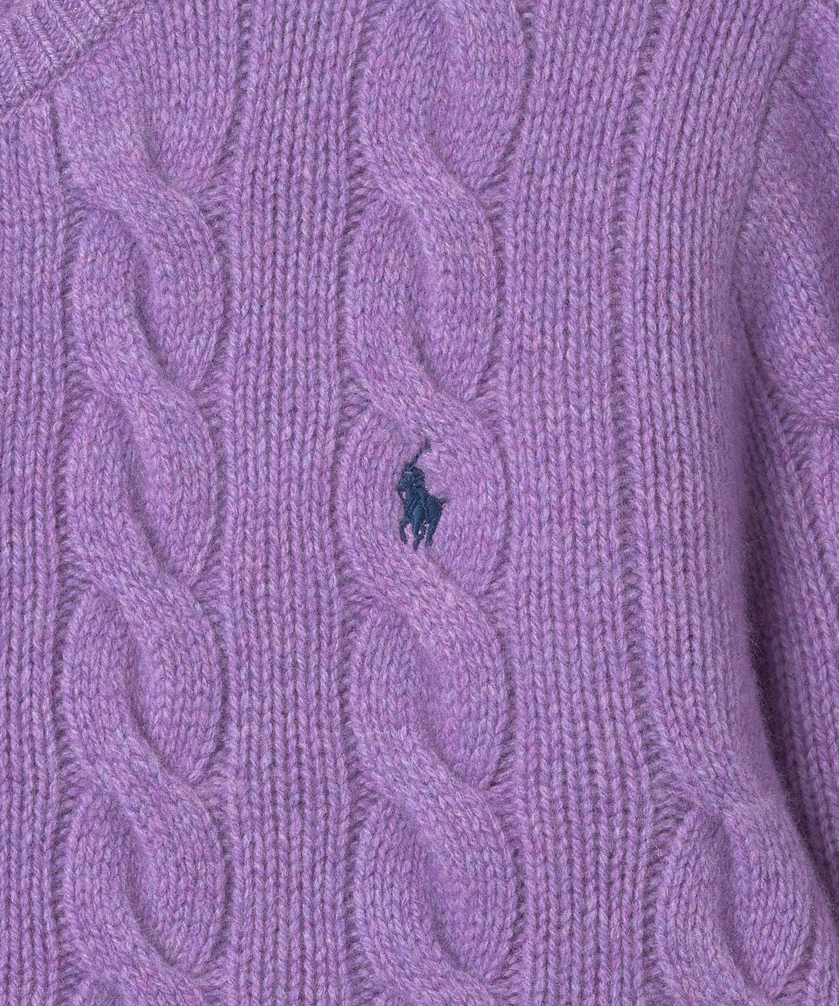 폴로 랄프 로렌(POLO RALPH LAUREN) 케이블 니트 울 캐시미어 카디건-퍼플