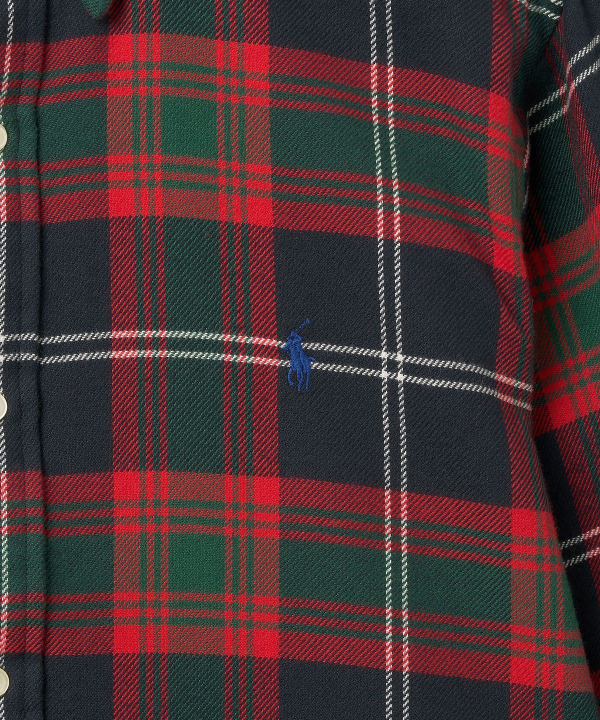 폴로 랄프 로렌(POLO RALPH LAUREN) 클래식핏 플래드 브러시 플란넬 셔츠-네이비410