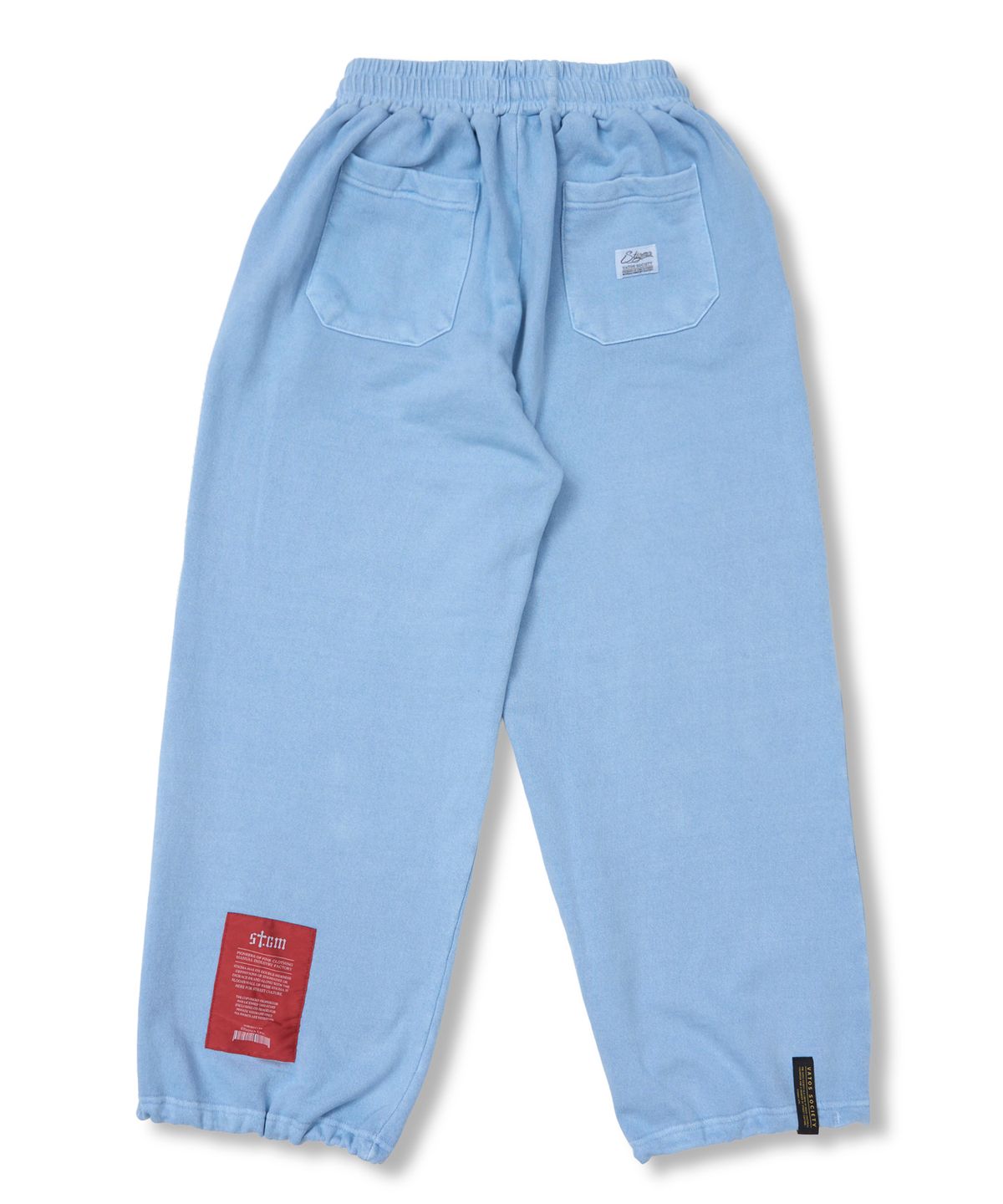 스티그마(STIGMA) Applique STGM Pigment Washed Wide Jogger Pants Sky Blue