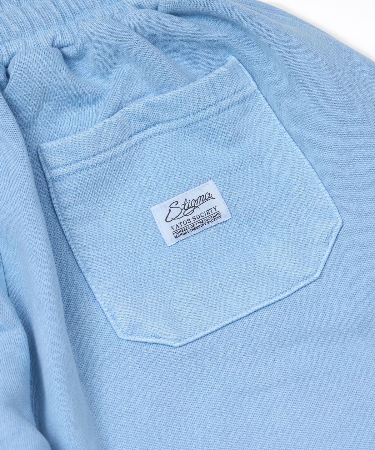 스티그마(STIGMA) Applique STGM Pigment Washed Wide Jogger Pants Sky Blue