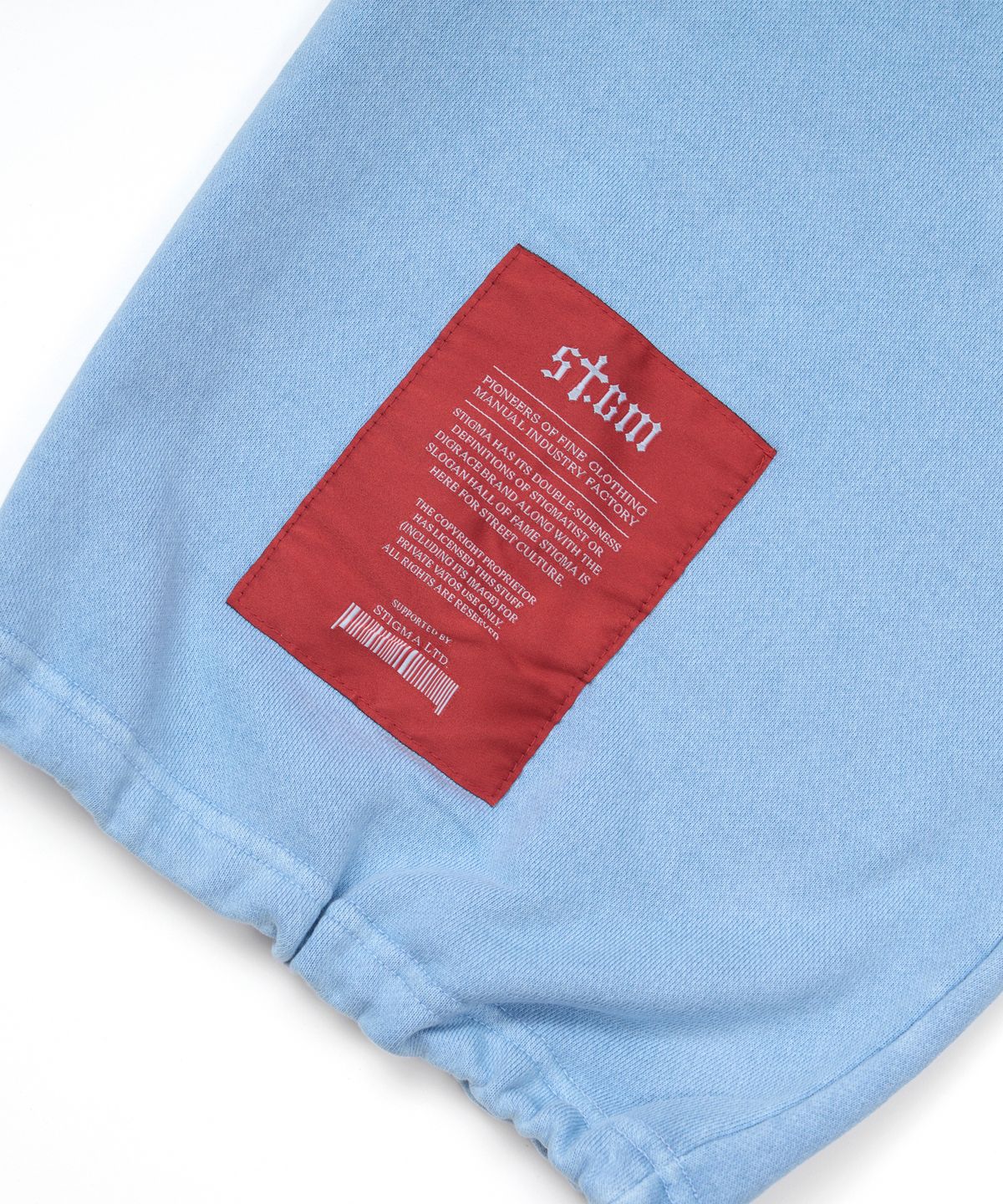 스티그마(STIGMA) Applique STGM Pigment Washed Wide Jogger Pants Sky Blue