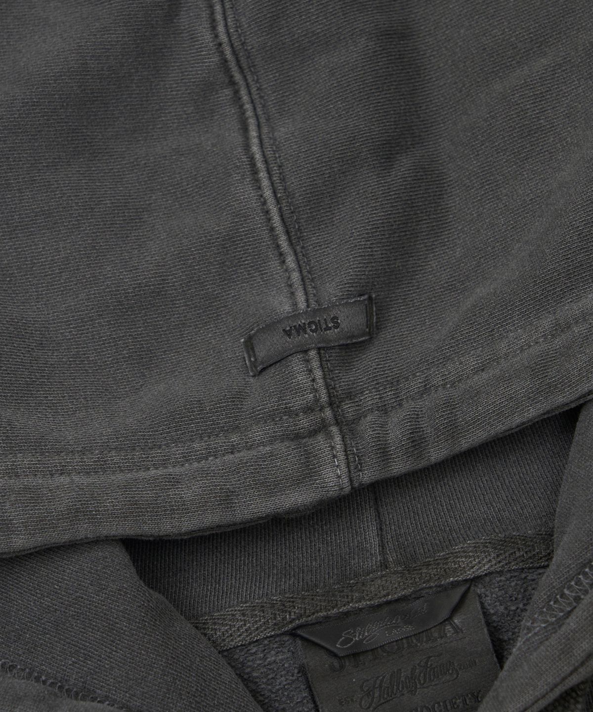 스티그마(STIGMA) Destroyer Pigment Washed Oversized Hoodie Charcoal