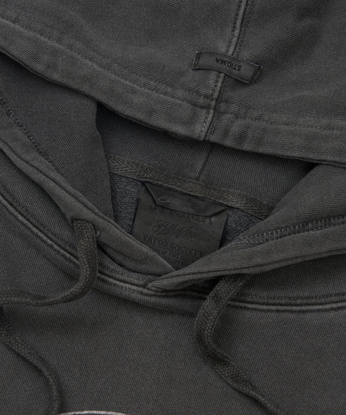 스티그마(STIGMA) Destroyer Pigment Washed Oversized Hoodie Charcoal