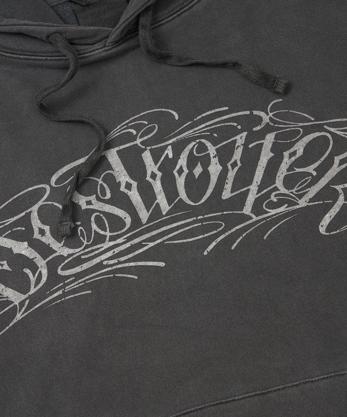 스티그마(STIGMA) Destroyer Pigment Washed Oversized Hoodie Charcoal