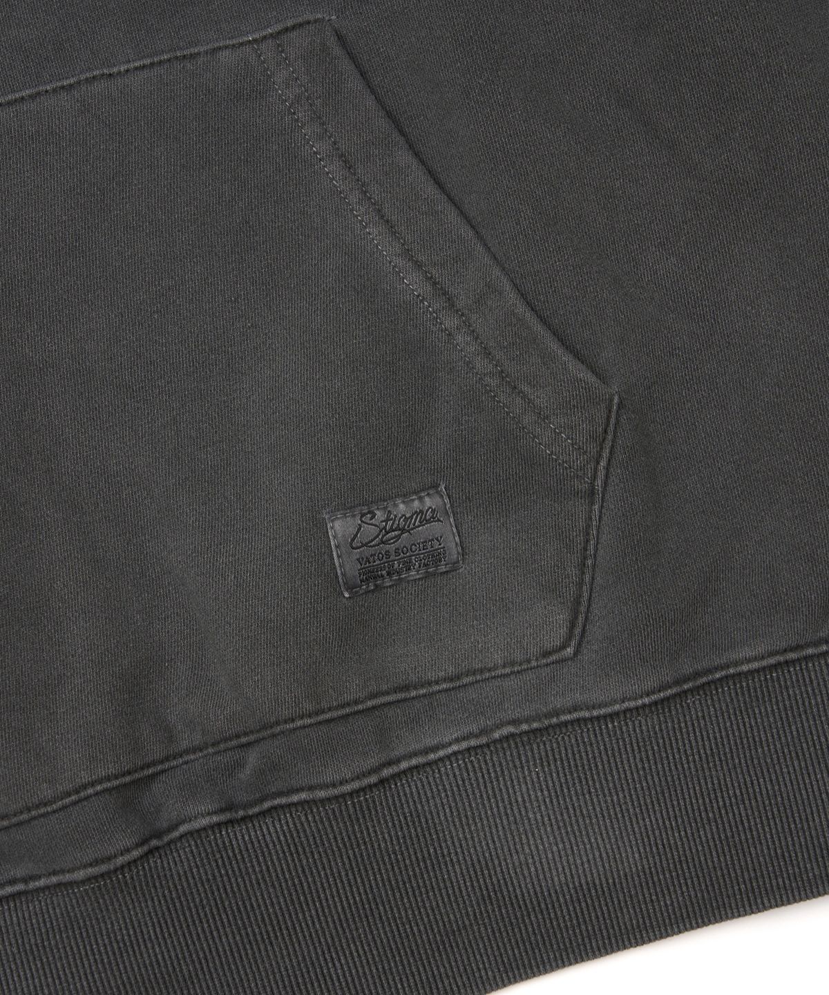 스티그마(STIGMA) Destroyer Pigment Washed Oversized Hoodie Charcoal