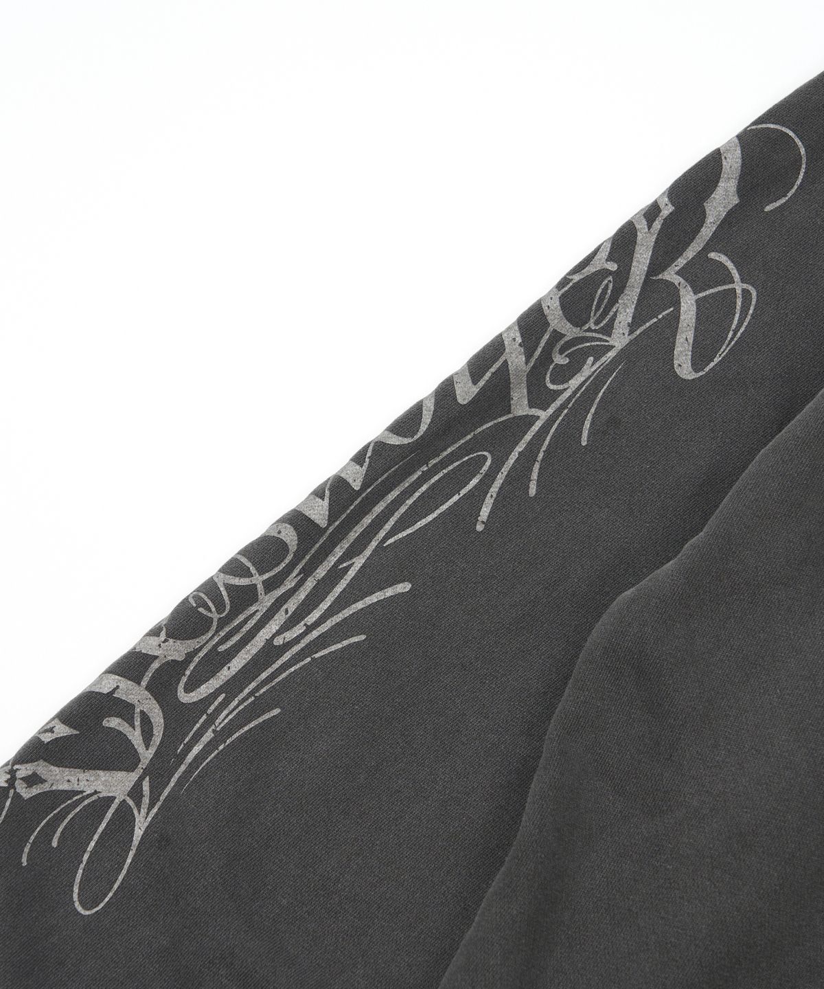 스티그마(STIGMA) Destroyer Pigment Washed Oversized Hoodie Charcoal
