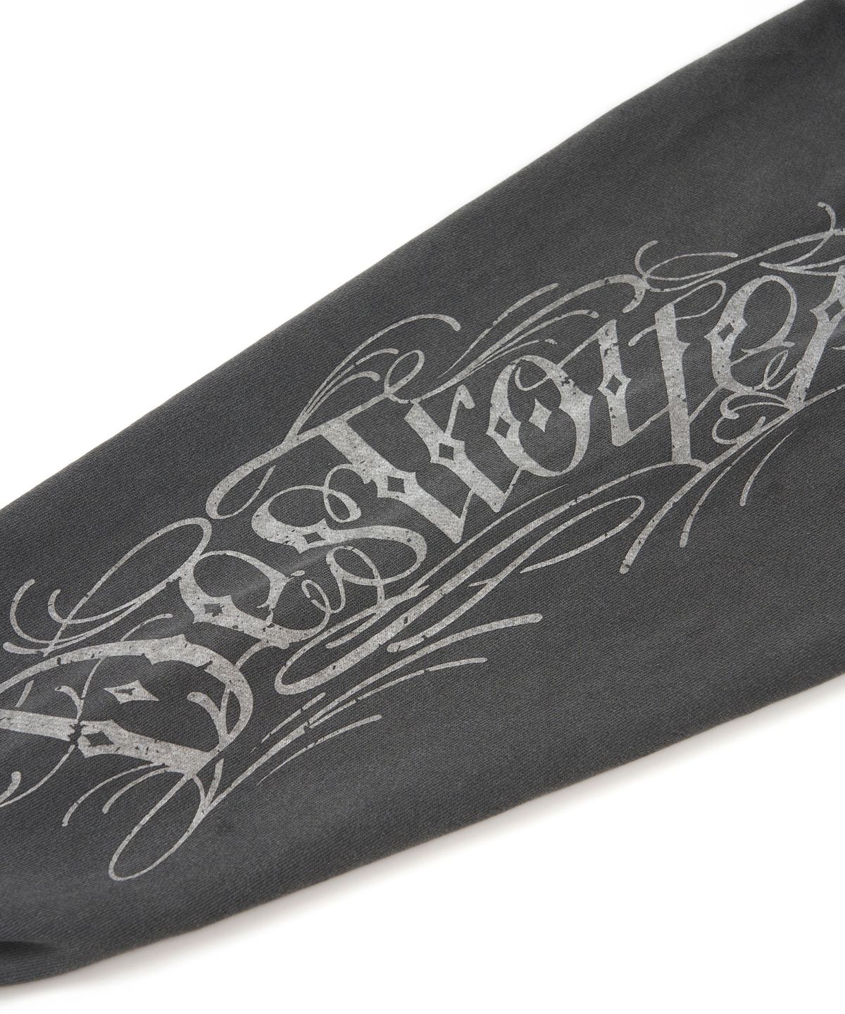 스티그마(STIGMA) Destroyer Pigment Washed Oversized Hoodie Charcoal