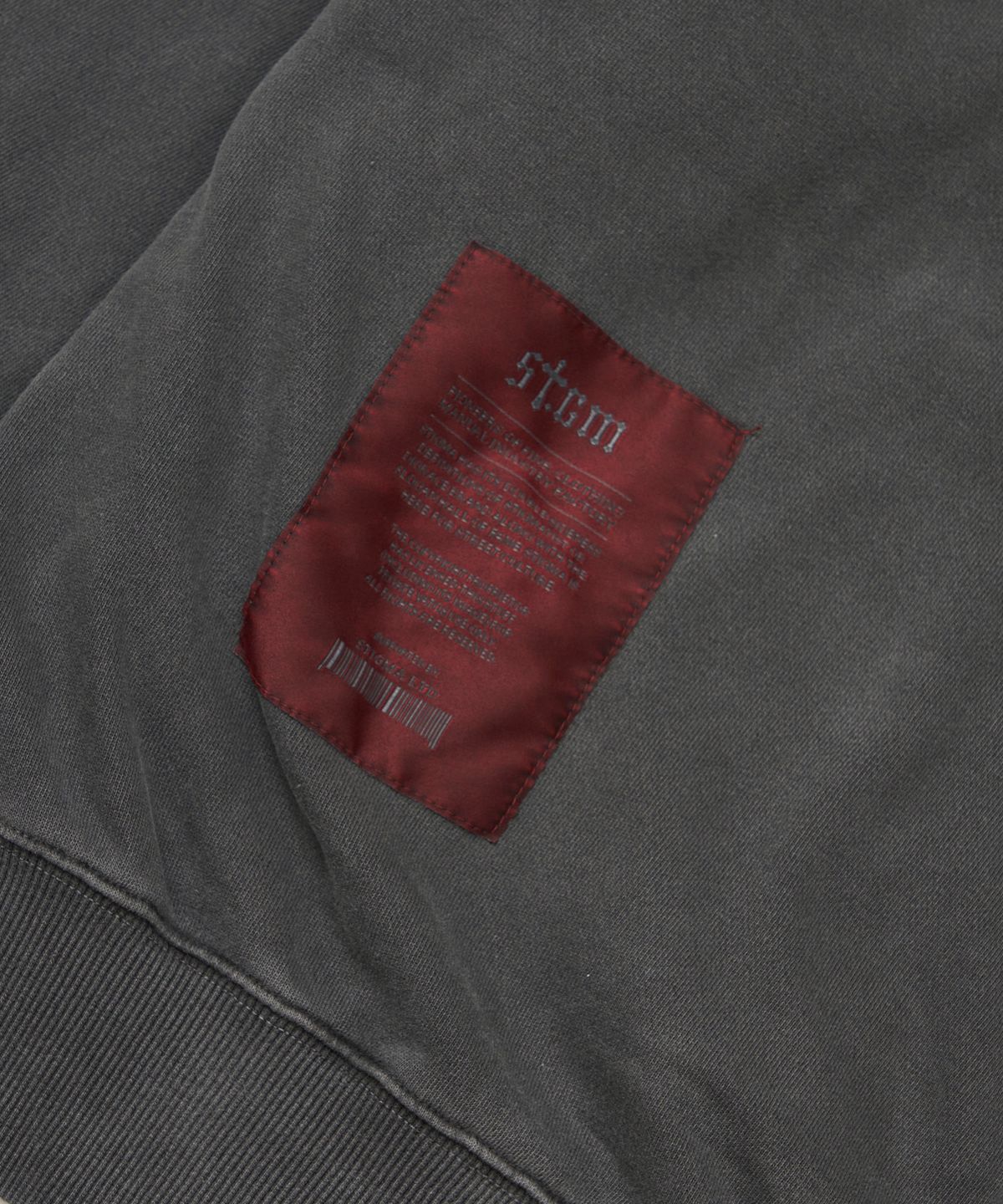스티그마(STIGMA) Destroyer Pigment Washed Oversized Hoodie Charcoal