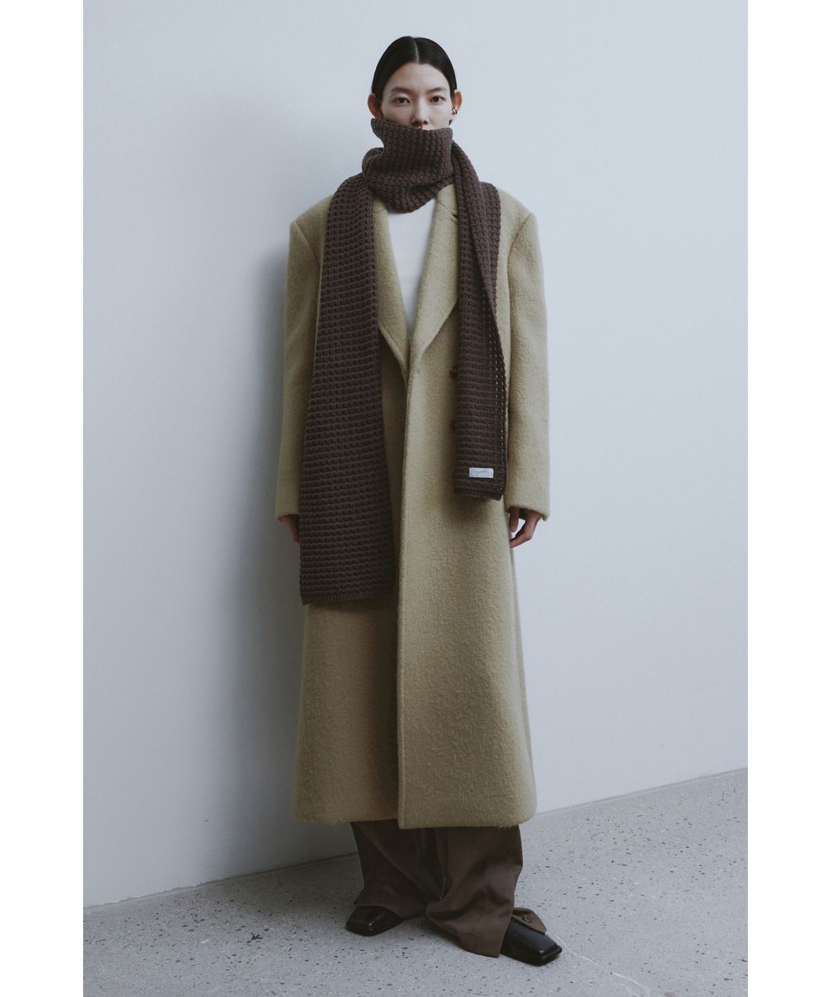 유스(YOUTH) Knit Muffler - Brown