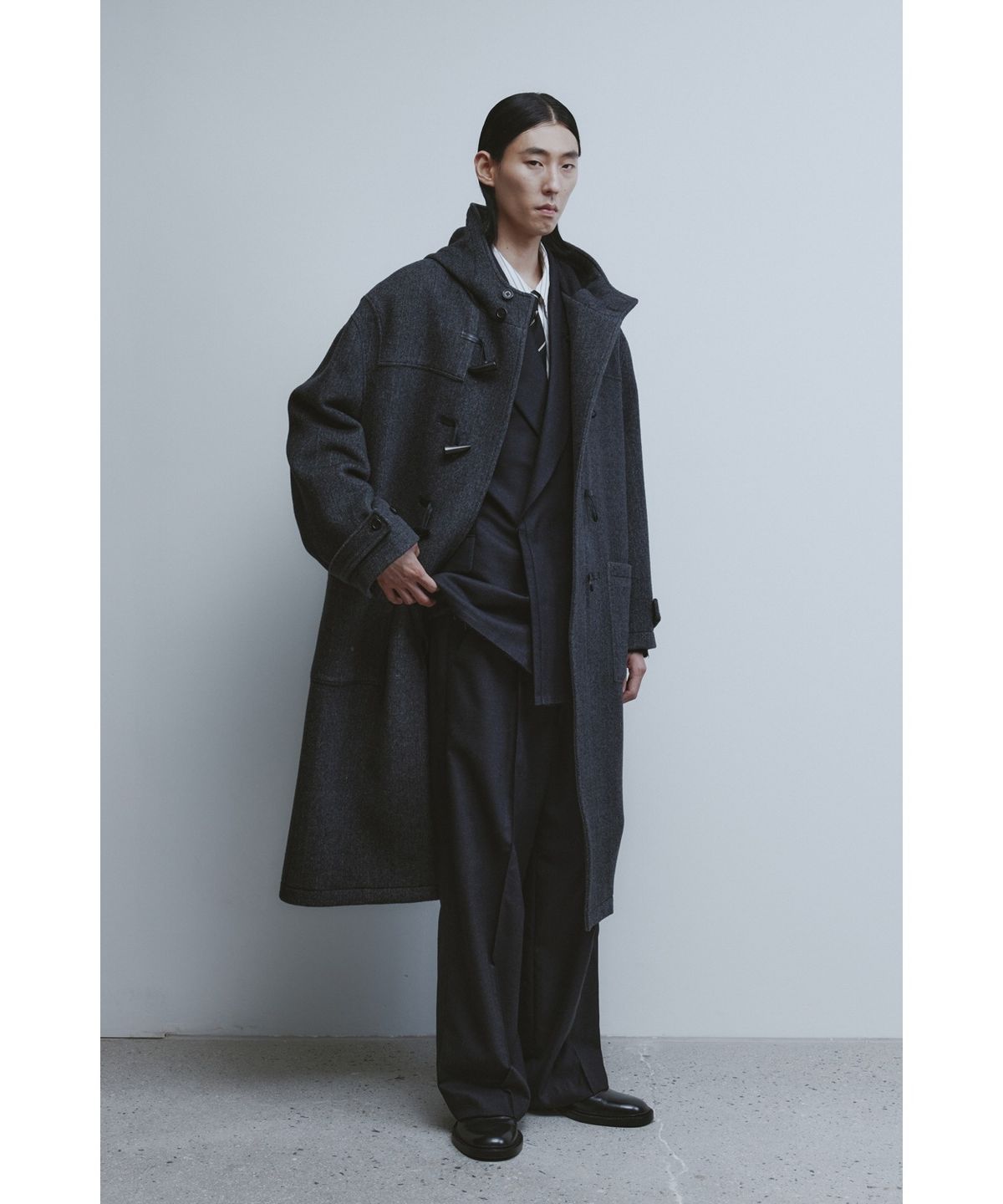 유스(YOUTH) Duffle Coat - Charcoal Grey