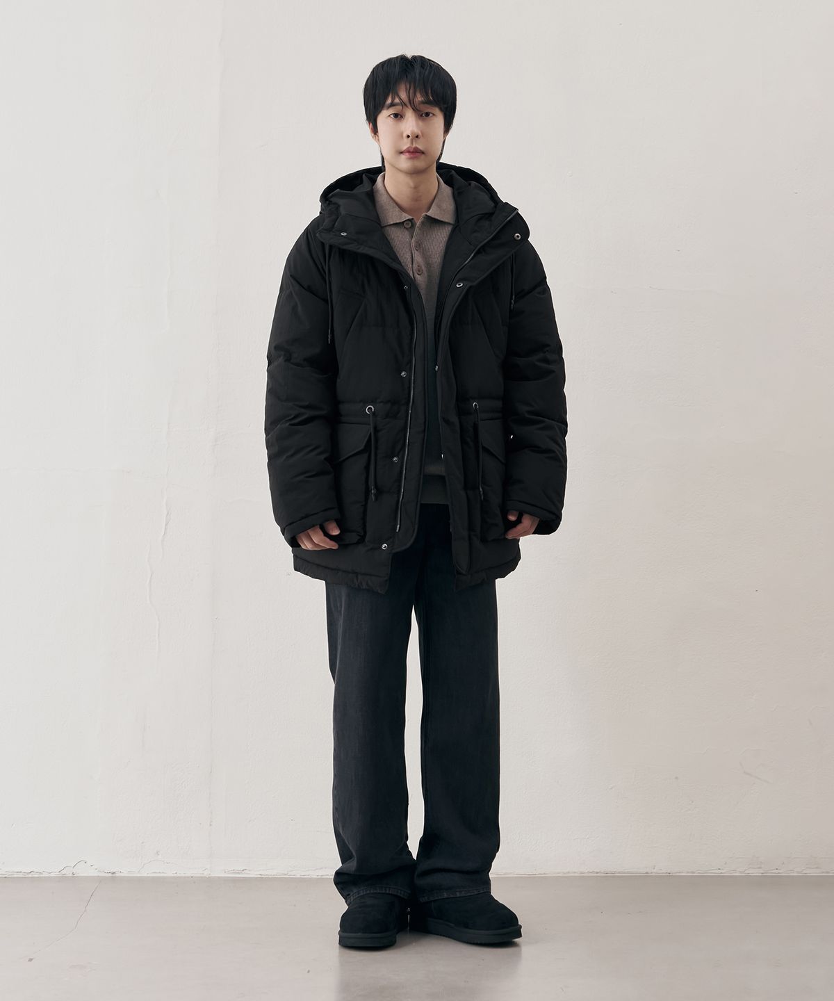 드로우핏(DRAW FIT) [오정규X드로우핏] 유틸리티 패디드 다운 파카 점퍼 [BLACK]
