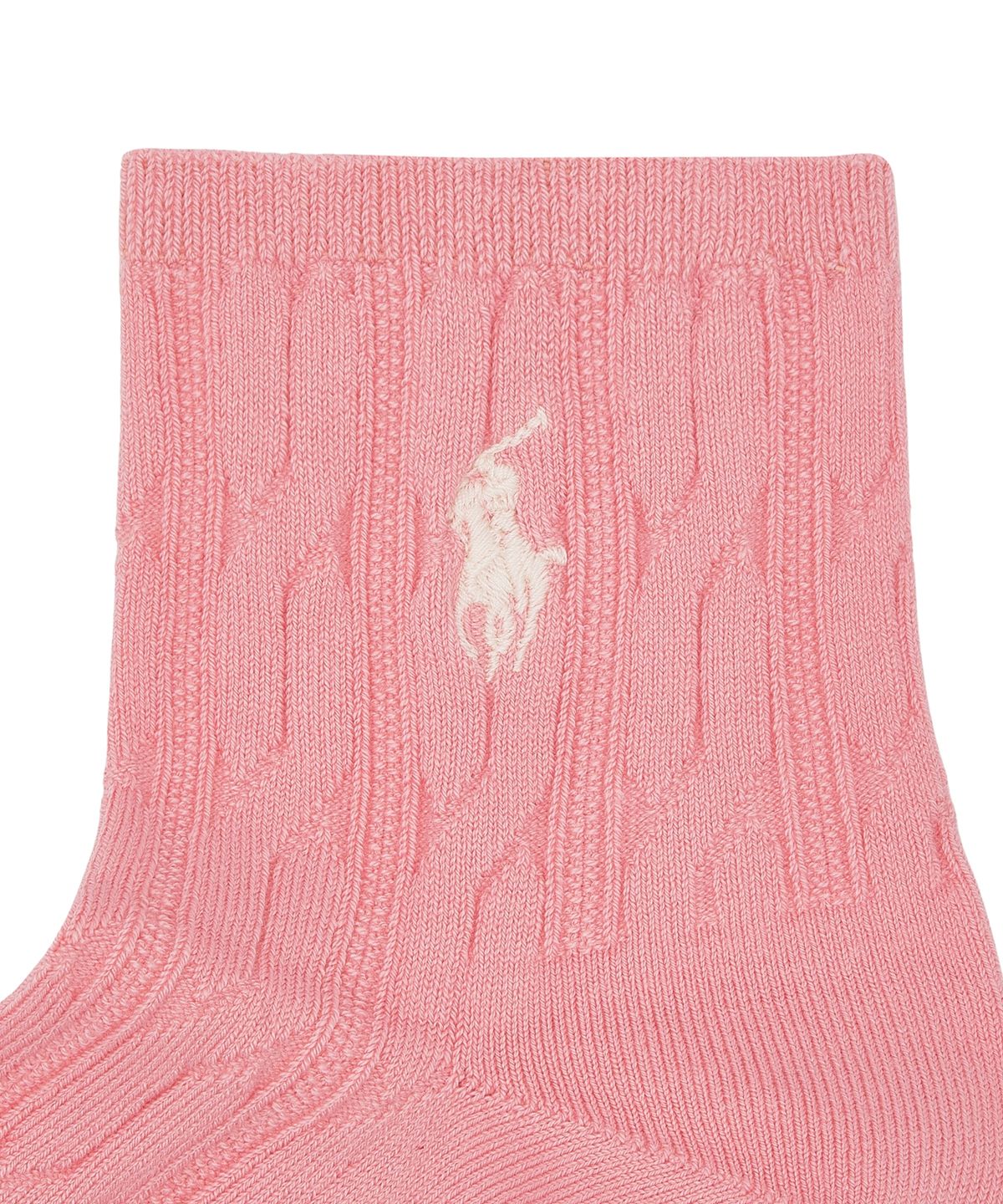 폴로 랄프 로렌(POLO RALPH LAUREN) 폴로 포니 로고 케이블 니트 크루 삭스-브라이트 핑크670