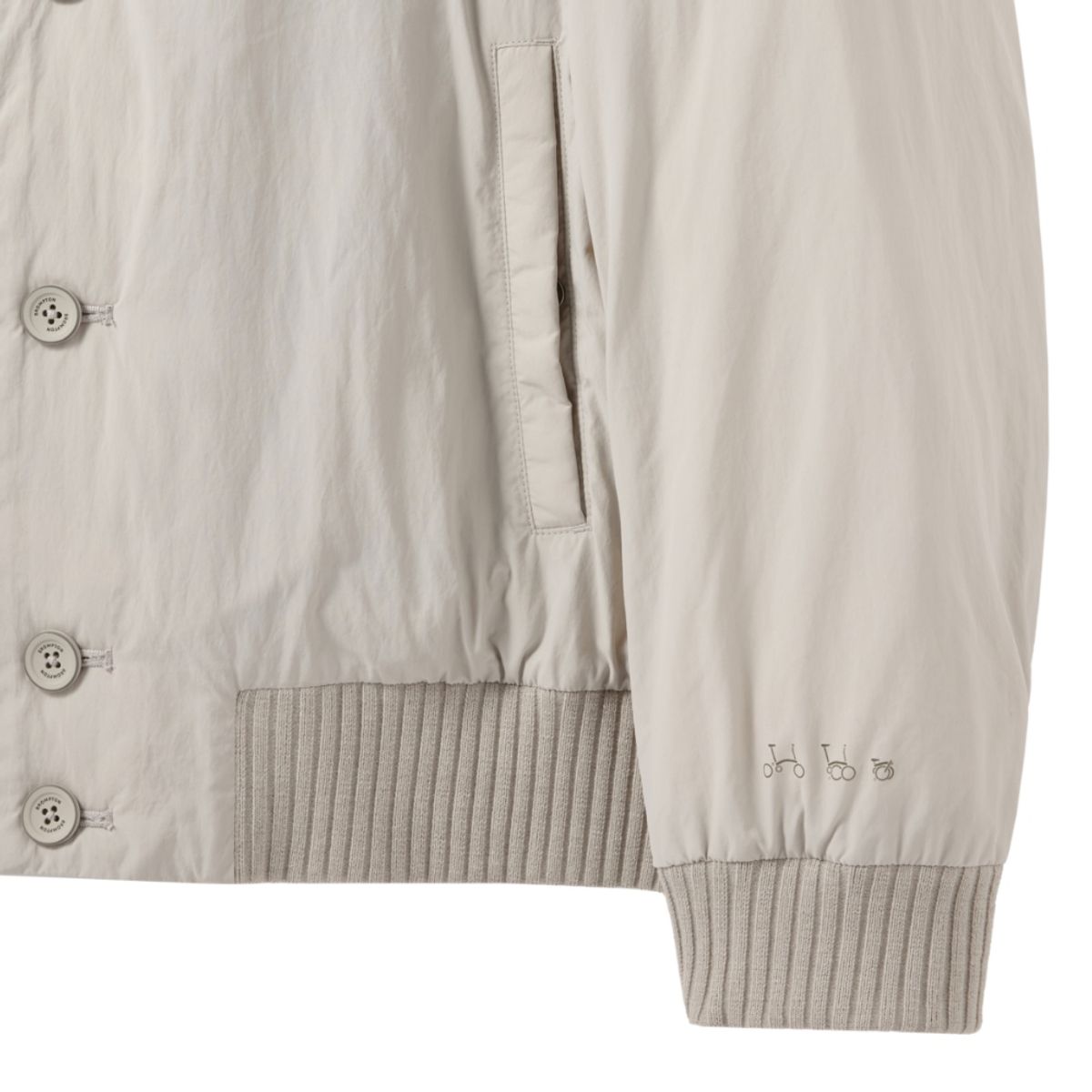 브롬톤 런던(BROMPTON LONDON) AEROWARM HIGH NECK BOMBER - IVORY (P244MDW203)