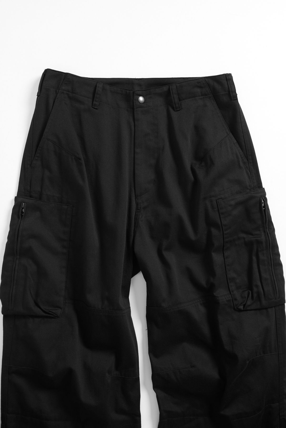 해칭룸(HATCHINGROOM) Zip Cargo Work Pants Black
