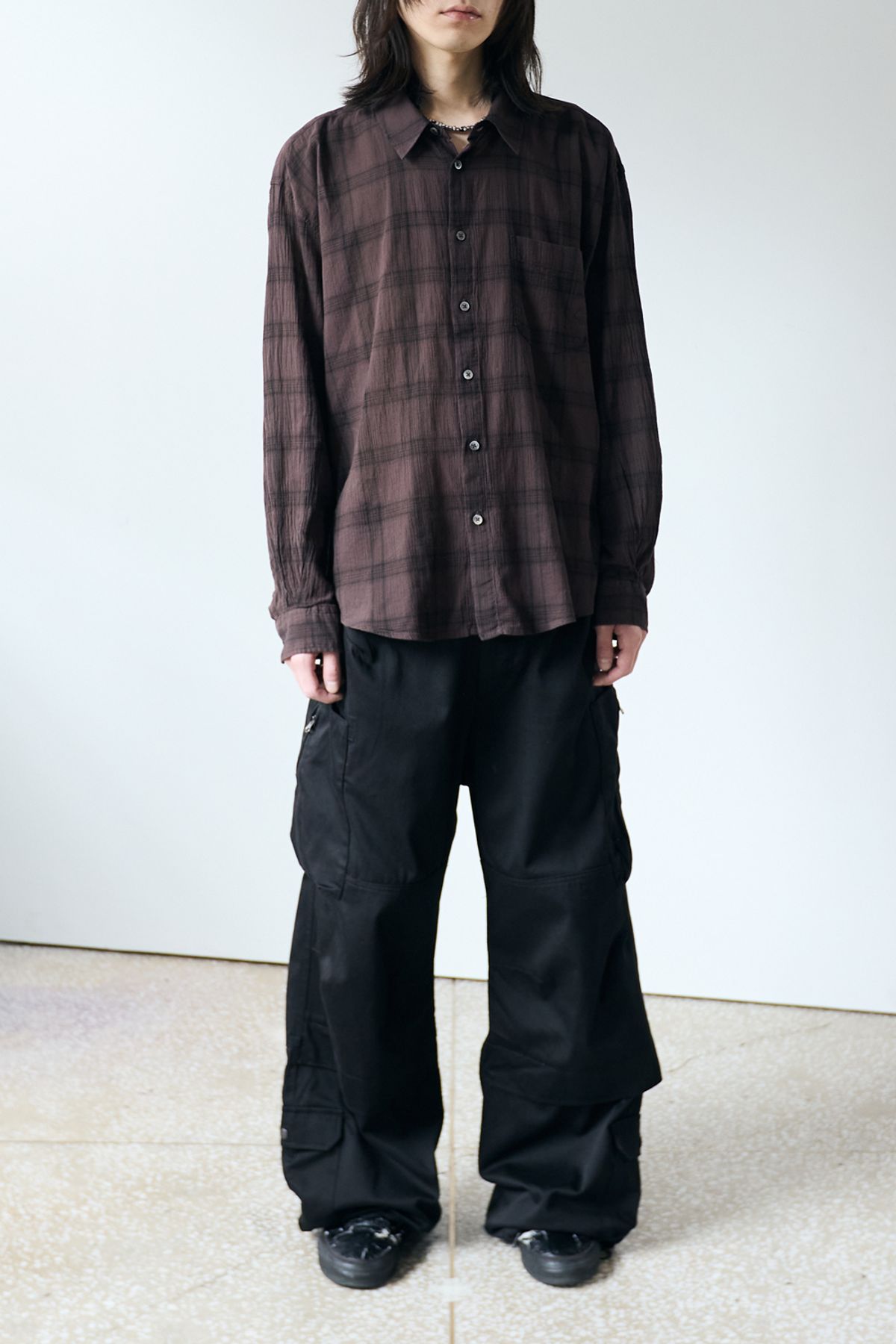 해칭룸(HATCHINGROOM) Zip Cargo Work Pants Black
