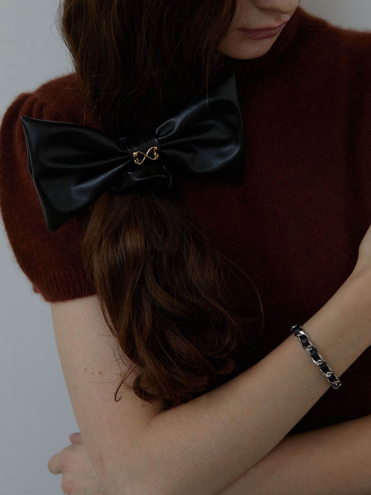 러브미몬스터(LOVE ME MONSTER) Mont Ribbon Leather Scrunchy (L243MHA020)