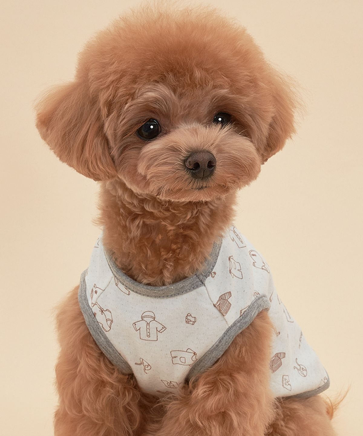도그아이(DOGI) 강아지 보들보들 순면 티셔츠 회색