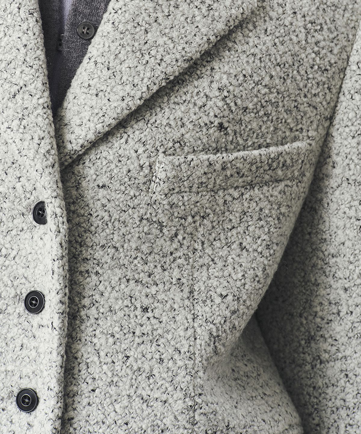 아위(AHWE) BOUCLE WOOL TAILORED JACKET_L GREY