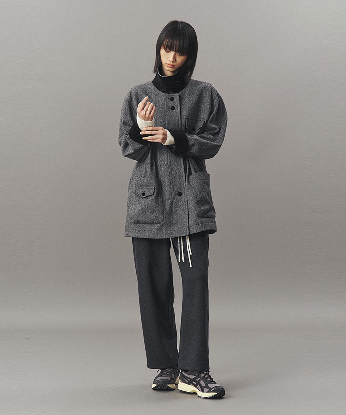 아위(AHWE) WOOL FIELD JACKET_GRAY