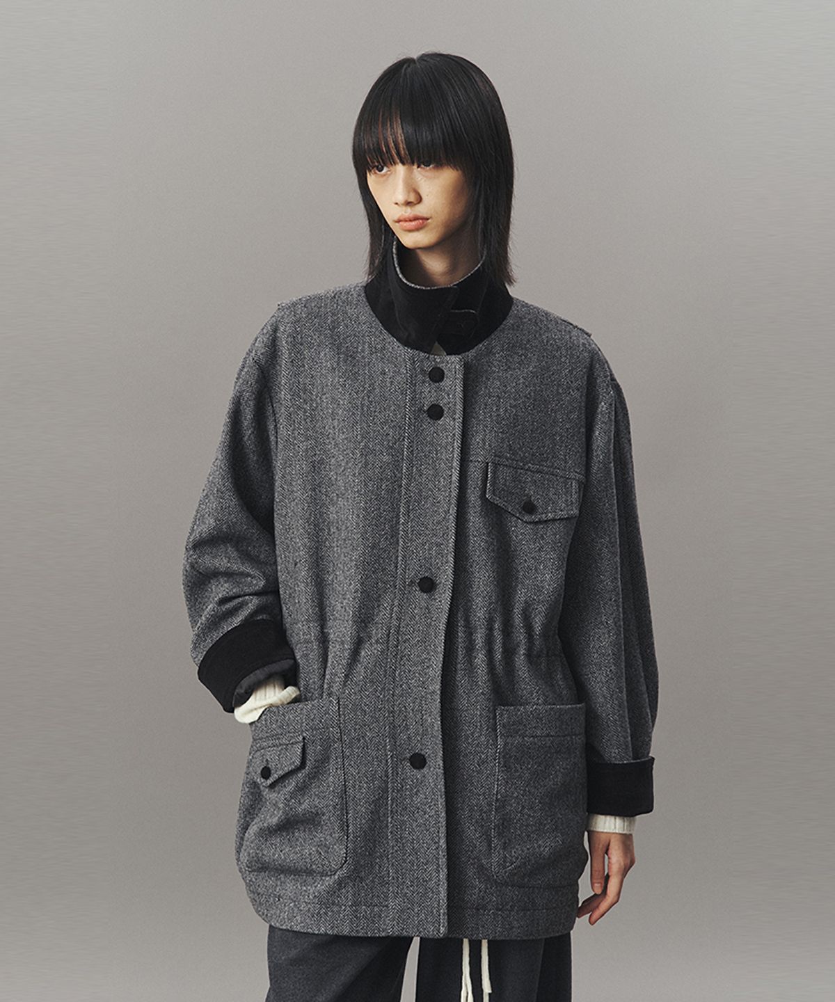 아위(AHWE) WOOL FIELD JACKET_GRAY