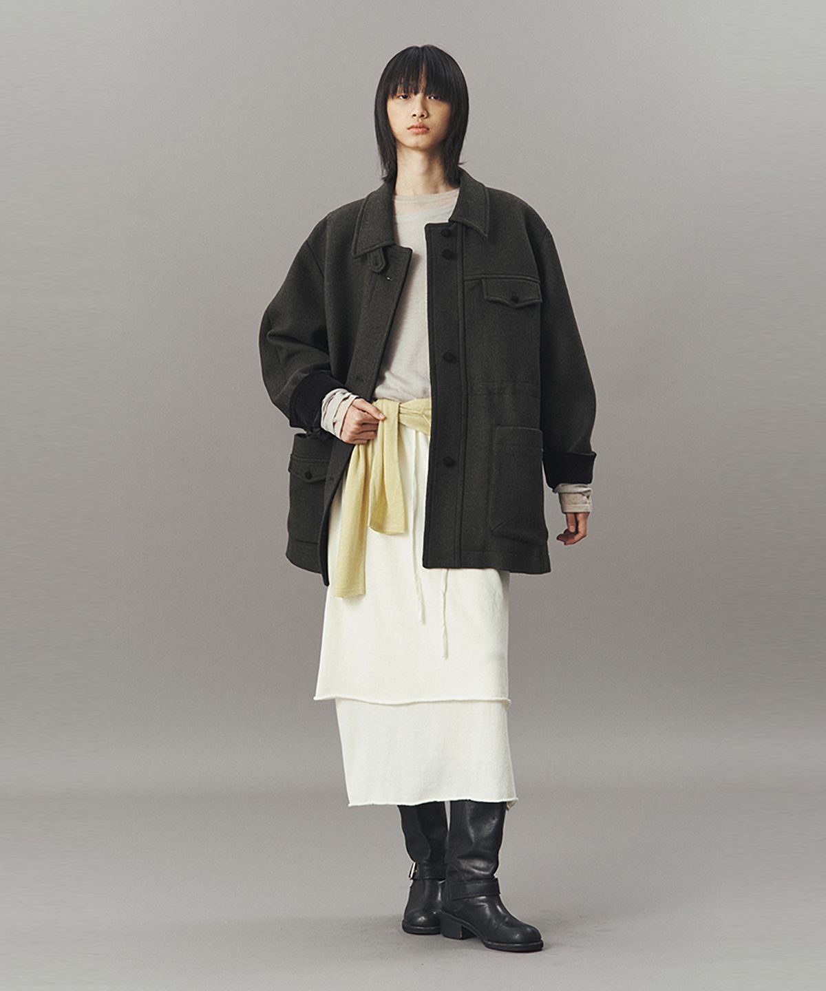 아위(AHWE) WOOL FIELD JACKET_D KHAKI