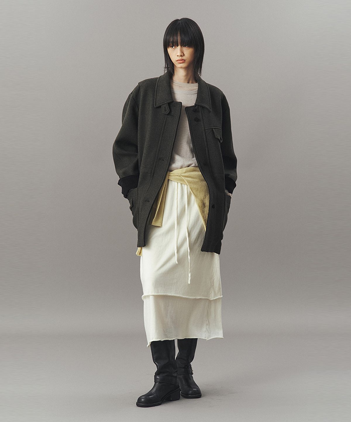 아위(AHWE) WOOL FIELD JACKET_D KHAKI